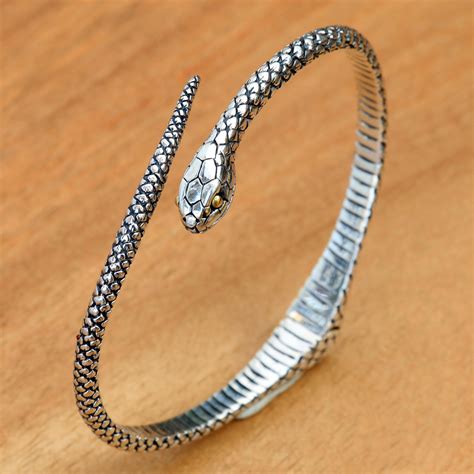 sterling silver snake bracelet